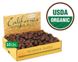 Large Organic Medjool Dates 10 lbs (approximately 200 dates) - (Latest Crop for 2026!)