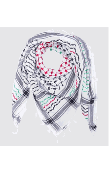 Nabulsi Palestinian Flag Kufiya (Made in Palestine)