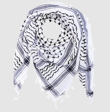 Palestinian Black and White Kufiya (Made in Palestine)
