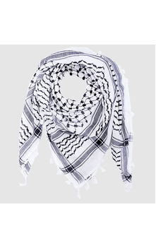 Palestinian Black and White Kufiya (Made in Palestine)