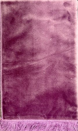 Purple Wide Double Plush Prayer Rug (Twice the Weight of a Normal Prayer Rug) 2.5 pounds - Good for Hard Surfaces 31" x 47" (Different Solid Colors Available)