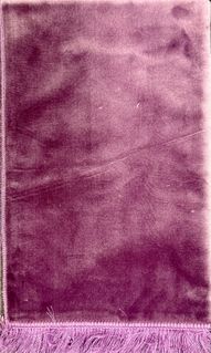 Purple Wide Double Plush Prayer Rug (Twice the Weight of a Normal Prayer Rug) 2.5 pounds - Good for Hard Surfaces 31" x 47" (Different Solid Colors Available)