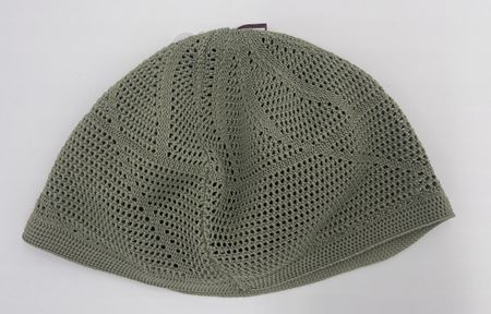Simple Green Knit Kufi