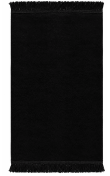 Solid Black Prayer Rug : Made in Turkey (No Design, Rare Color - Hard to Find!) (27" x 44")