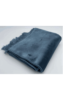 Steel-Blue Double Weight Plusher Islamic Prayer Rug (Twice the Weight of a Normal Prayer Rug) 2 pounds - Better on Hard Surfaces 28" x 43"