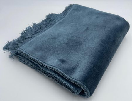 Steel-Blue Double Weight Plusher Islamic Prayer Rug (Twice the Weight of a Normal Prayer Rug) 2 pounds - Better on Hard Surfaces 28" x 43"
