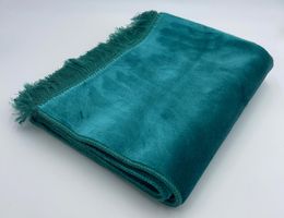 Teal Double Weight Plusher Islamic Prayer Rug (Twice the Weight of a Normal Prayer Rug) 2 pounds - Better on Hard Surfaces 28" x 43" 
