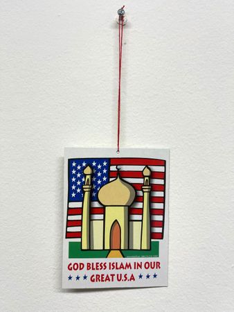 U.S. Mosque Hanging Paper Ornament ("God Bless Islam in our Great USA" message)