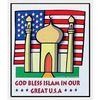 U.S. Mosque Hanging Paper Ornament ("God Bless Islam in our Great USA" message)