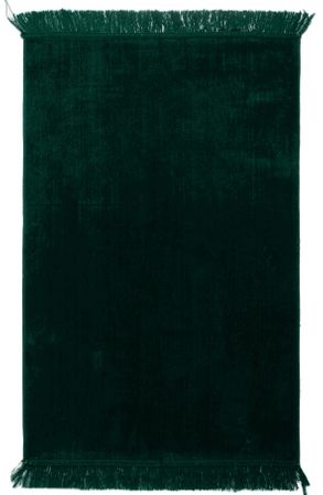 Green Wide Double Weight Plusher Prayer Rug (Twice the Weight of a Normal Prayer Rug) 2.5 pounds - Better on Hard Surfaces 31" x 47"
