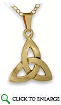 10k Gold Trinity Knot Necklace