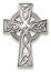 Double-Sided Irish Silver Celtic Knotwork Cross (20" chain)