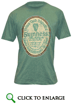 Guinness Green Distressed Gaelic Label Tee