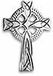 Large Engraved Irish Silver Celtic Cross (20" chain)
