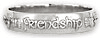 Silver Irish Claddagh Ring (Lettered)