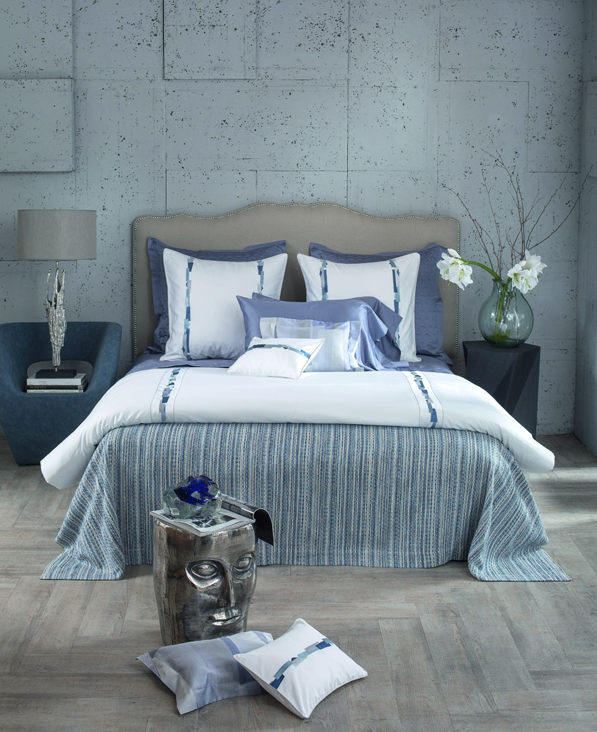 Barcelona Embroidered by Svad Dondi Aiko Luxury Linens