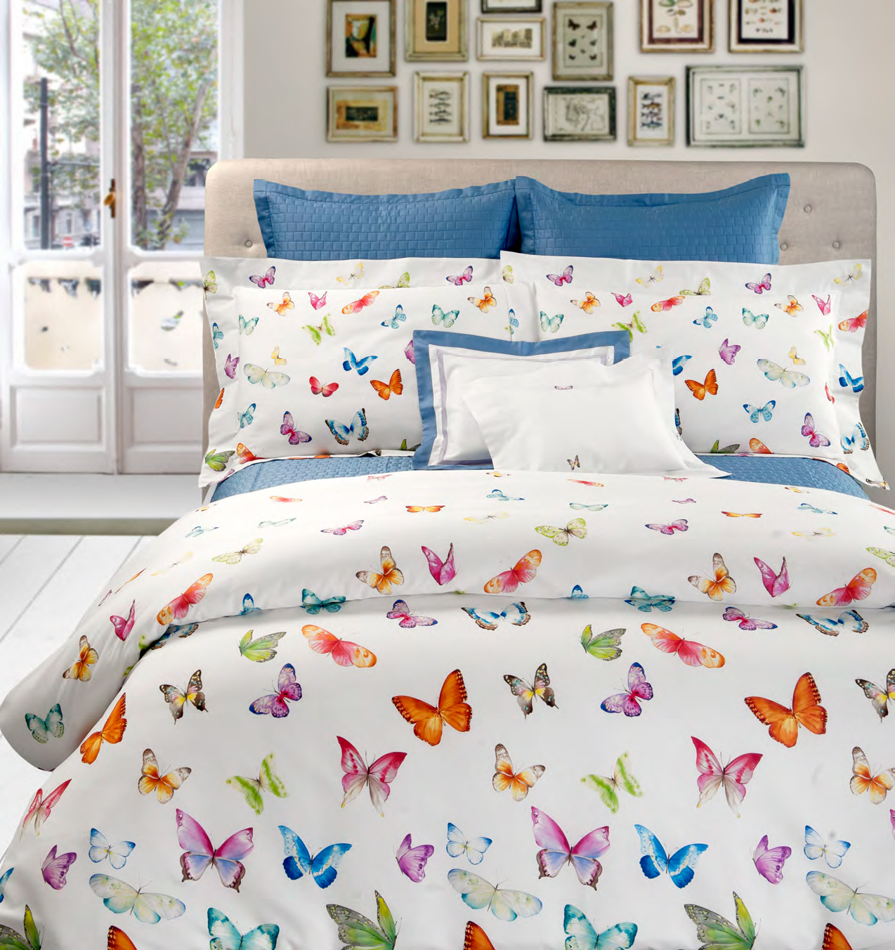 Farfalle Butterfly Bedding Set for Adults Aiko Luxury Linens