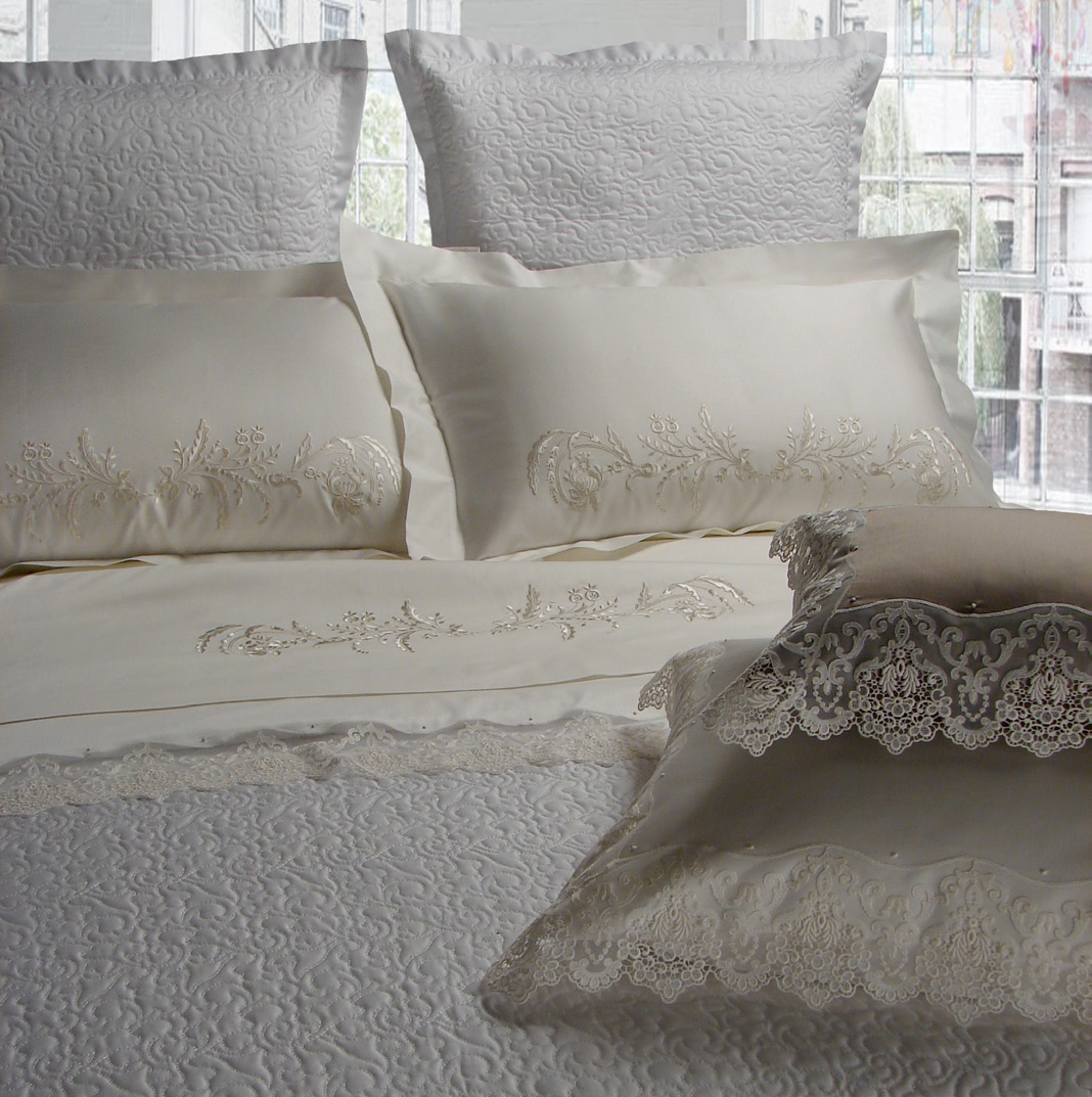 DEA Linens Rowan Embroidered Italian Bedding