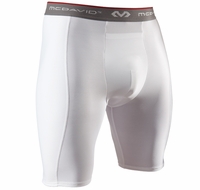 Clearance McDavid 7200 Compression Short -  with FlexCup - White Teen Regular