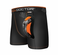 Clearance Shock Doctor 335 Ultra Pro Boxer Compression Short w/Ultra Cup White XL