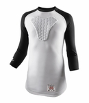 Protection Thoracique McDavid Youth HEX – Blanc/Royal, Taille Youth-L (raglan)