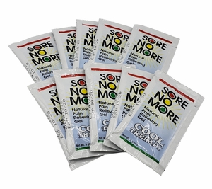 Travel 10 Pack Sore No More Natural Pain Relieving Therapy Cool Therapy