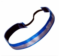 Zensah Headband - Striped, Blue/Grey