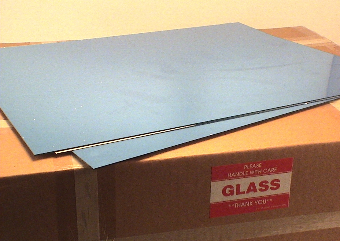 Front Surface Mirror Glass Sheets 22"x13"