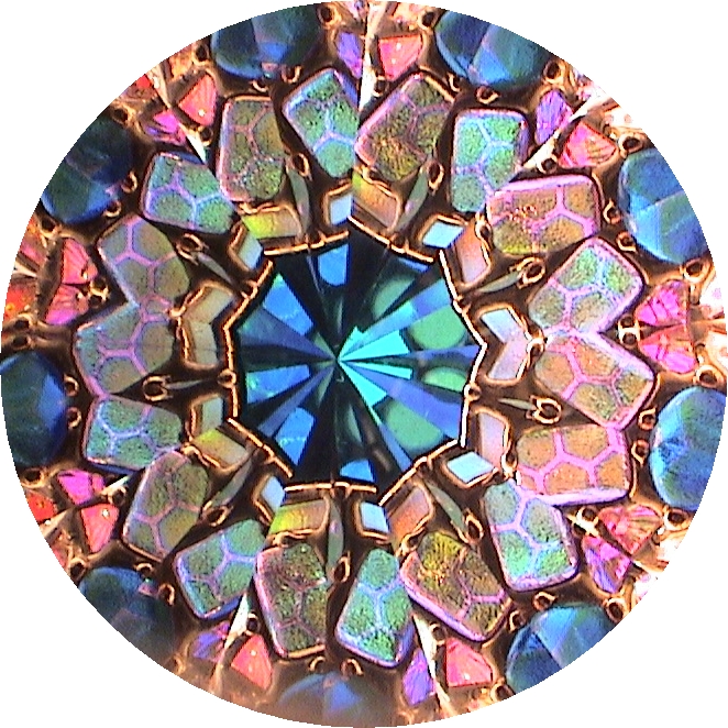 Handmade Stained Glass Kaleidoscopes "Serendipity 90" By Sue Rioux.