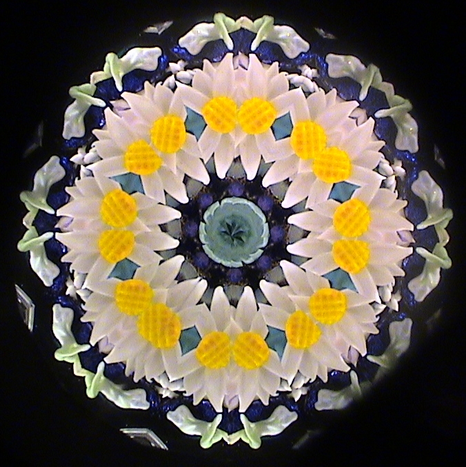 Stained Glass Art, Modern Glass Art, "Daisy Flower Series" Limited