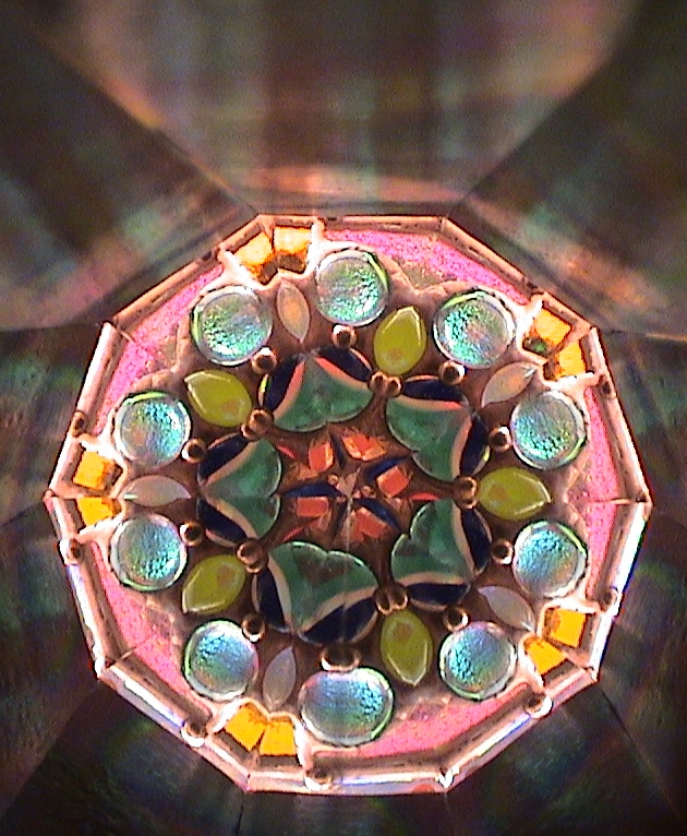 Stained Glass Kaleidoscope "Echoes Reply" by Kaleidoscope Artist Sue Rioux