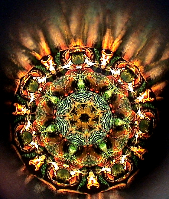 Stained Glass Kaleidoscopes For Sale, "Blue Lagoon Dichro" By Artists