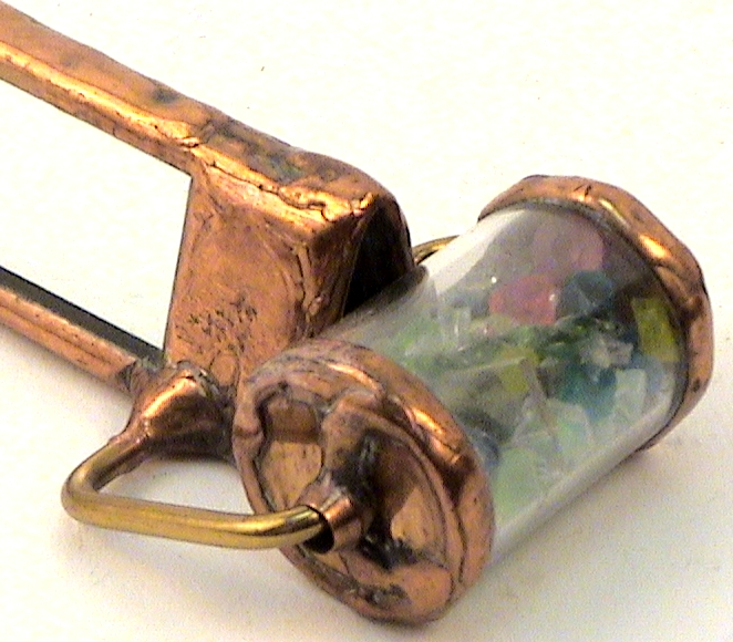 Vintage Artisan Kaleidoscope, "Rolla Scope In Copper and Mirror Era