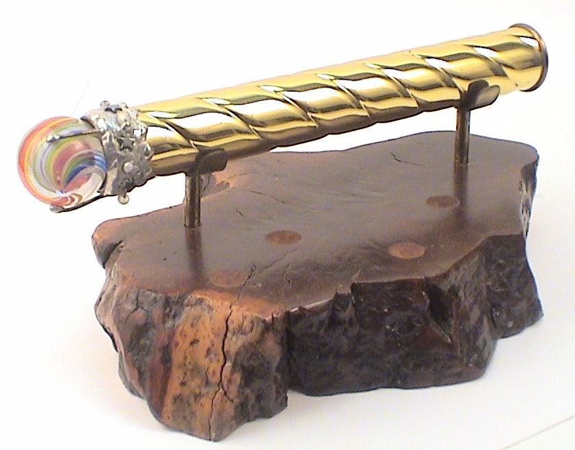 Handmade Brass Spiral Teleidoscope – Marble Lens Kaleidoscope For Adults, Vintage-Style Gift & Collectible