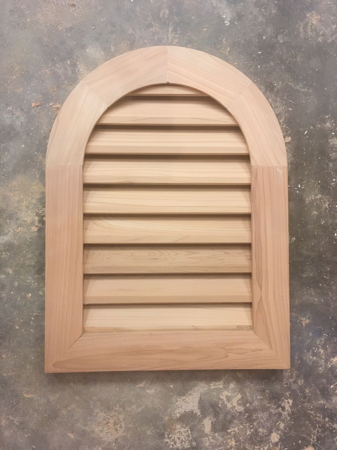 (OS) 18" x 24" Cedar Tombstone Gable Vent