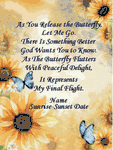 Butterfly Memorial Personalized Throw Blanket