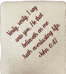 Embroidered Bible Verse Throw Blanket