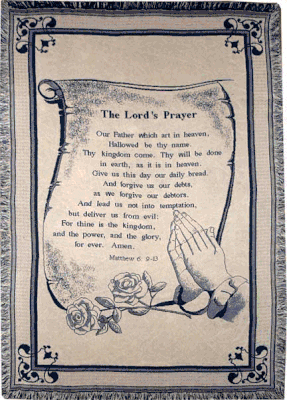 Our Lord's Prayer Throw Blanket