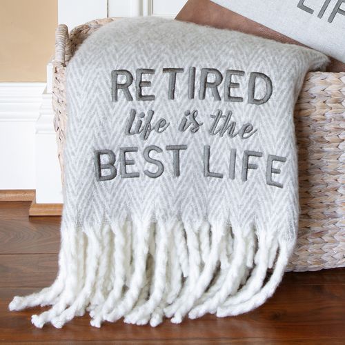 Retirement Personalized Gift, Personalized Retirement Throw Blanket
