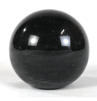 Black Marble Stone Sphere Ball - Large, 4 Inch Dia.
