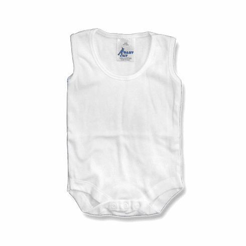 Baby Jay 100% Cotton Sleeveless Shirt with Snap Crotch