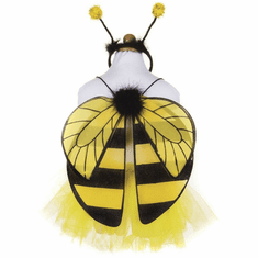 Great Pretenders Kids Costume Glitter Bumble Bee Tutu, Wing & Headband Set