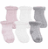 Kushies 6-Pack Terry Newborn Striped & Solid Cotton Socks