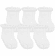 Kushies 6-Pack Terry Newborn Striped & Solid Cotton Socks