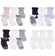 Kushies 6-Pack Terry Newborn Striped & Solid Cotton Socks