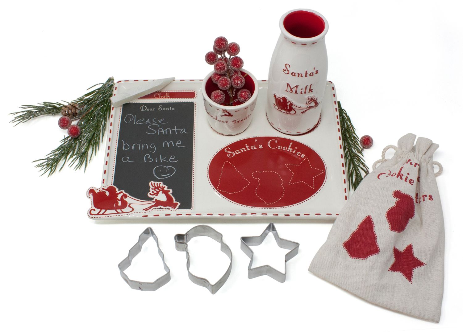 Reindeer Personalized Cookies For Santa Plate Santa Cookie Plate