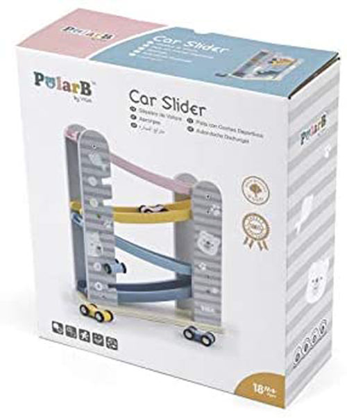 The Original Toy Company PolarB Viga Wood Car Slider Playset