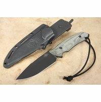 Attleboro Knife Tactical Fixed Blade - Black Sheath - Non Serrated
