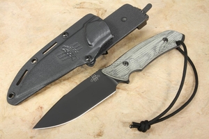 Attleboro Knife Tactical Fixed Blade - Black Sheath - Non Serrated