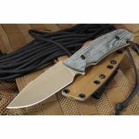 Attleboro Knife Tactical Fixed Blade - Tan on Tan